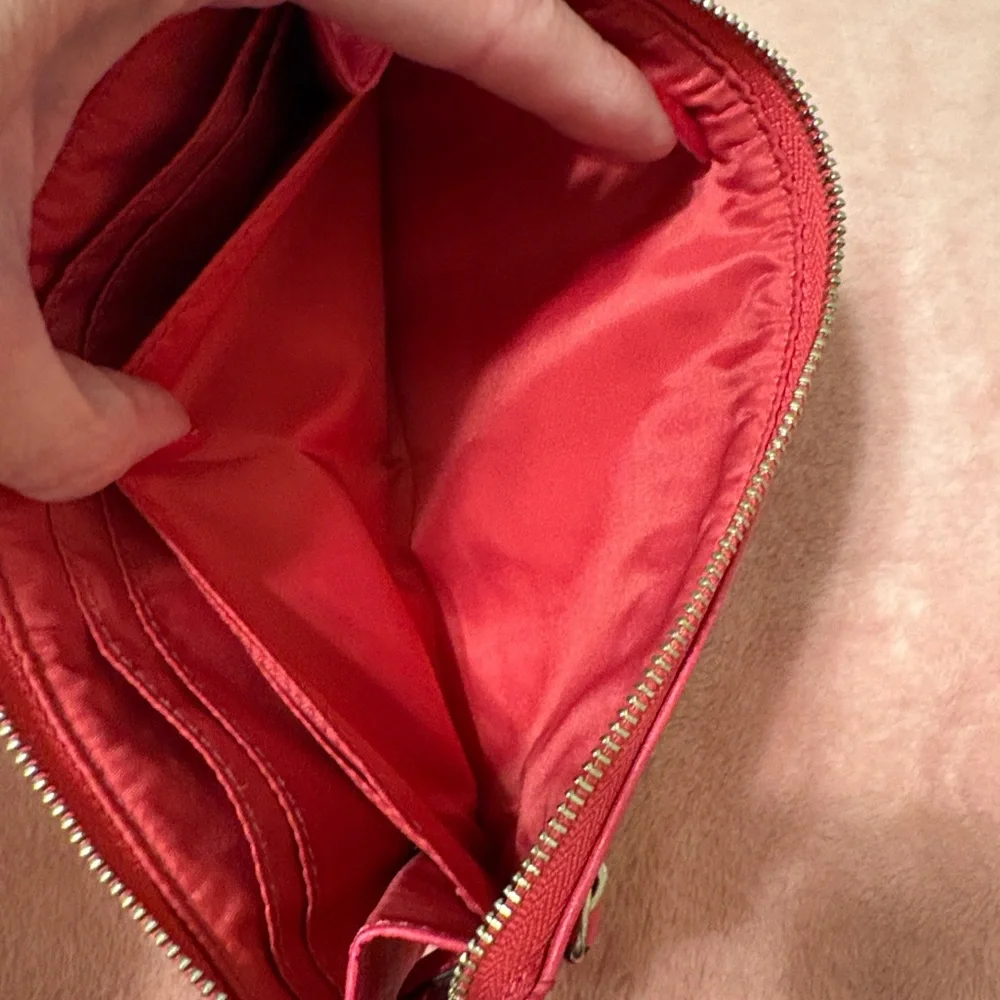 Coach Pink and Tan Signature Wristlet - Picture 6 of 7